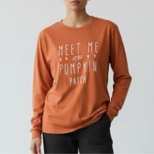 11. SHESHOW Long Sleeve Tee-Shirt - “Meet Me at the Pumpkin Patch”. 🍂🎃🧡